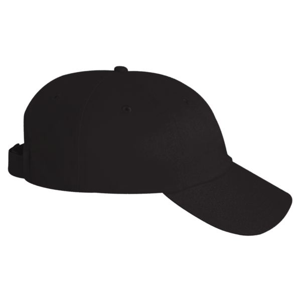 Valucap Brushed Twill Cap, Black, Right Side view