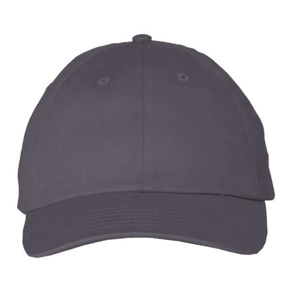 Valucap Brushed Twill Cap, Charcoal, Front view