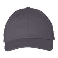 Valucap Brushed Twill Cap, Charcoal, Front view