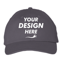 Valucap Brushed Twill Cap, Charcoal, Front view, Mockup