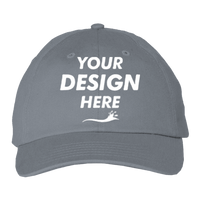 Valucap Brushed Twill Cap, Dark Grey, Front view, Mockup