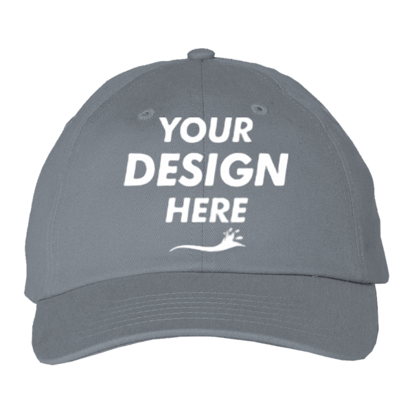 Valucap Brushed Twill Cap, Dark Grey, Front view, Mockup