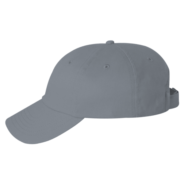 Valucap Brushed Twill Cap, Dark Grey, Left Side view