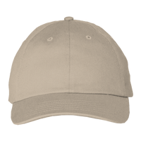 Valucap Brushed Twill Cap, Khaki, Front view