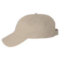 Valucap Brushed Twill Cap, Khaki, Left Side view