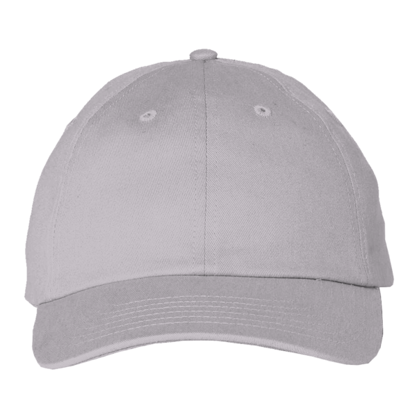 Valucap Brushed Twill Cap, Light Grey, Front view