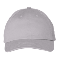 Valucap Brushed Twill Cap, Light Grey, Front view
