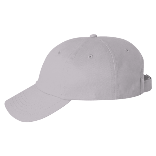 Valucap Brushed Twill Cap, Light Grey, Left Side view