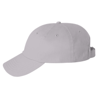 Valucap Brushed Twill Cap, Light Grey, Left Side view