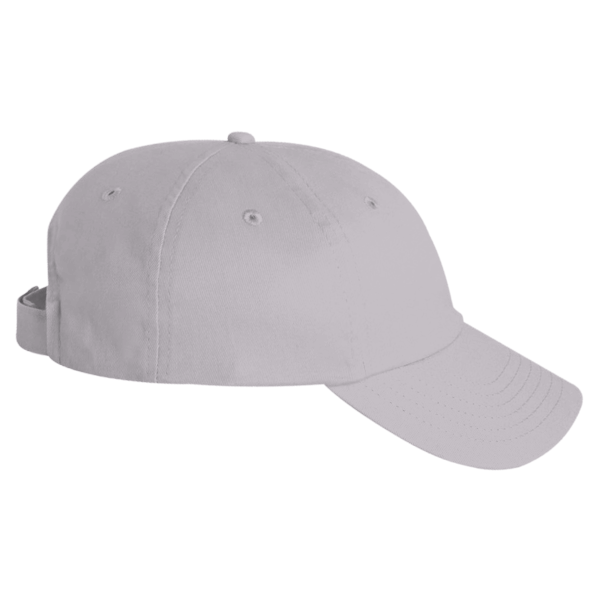 Valucap Brushed Twill Cap, Light Grey, Right Side view