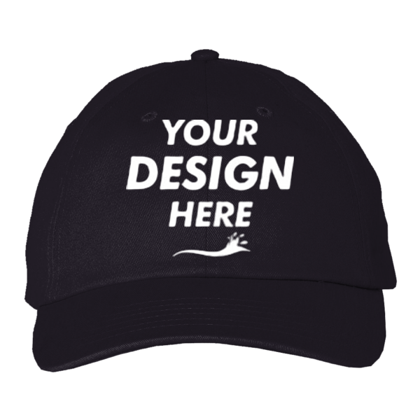 Valucap Brushed Twill Cap, Navy, Front view, Mockup