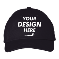 Valucap Brushed Twill Cap, Navy, Front view, Mockup
