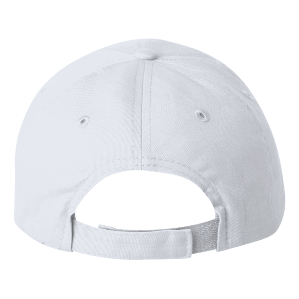 Valucap Brushed Twill Cap, White, Back view