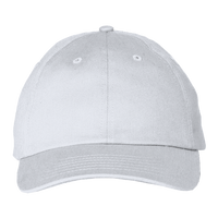 Valucap Brushed Twill Cap, White, Front view