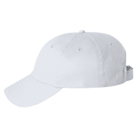 Valucap Brushed Twill Cap, White, Left Side view
