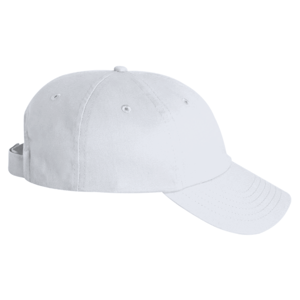 Valucap Brushed Twill Cap, White, Right Side view
