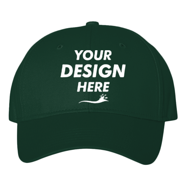 Valucap Chino Cap, Forest, Front view, Mockup