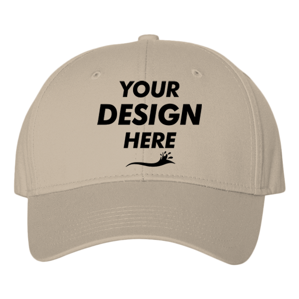 Valucap Chino Cap, Khaki, Front view, Mockup