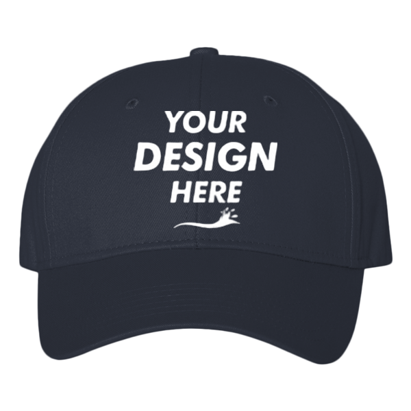 Valucap Chino Cap, Navy, Front view, Mockup