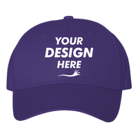 Valucap Chino Cap, Purple, Front view, Mockup