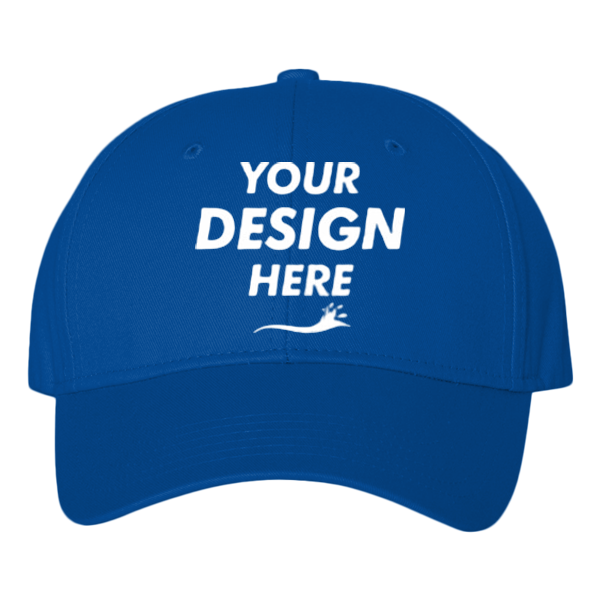 Valucap Chino Cap, Royal Blue, Front view, Mockup