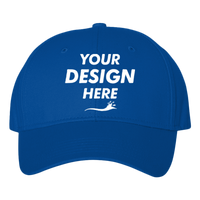 Valucap Chino Cap, Royal Blue, Front view, Mockup