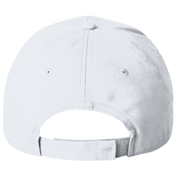Valucap Chino Cap, White, Back view