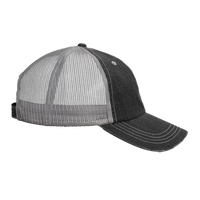 Valucap Contrast Stitch Cap, Black / Grey, Right Side view