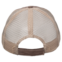 Valucap Contrast Stitch Cap, Brown / Khaki, Back view