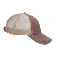 Valucap Contrast Stitch Cap, Brown / Khaki, Right Side view