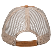 Valucap Contrast Stitch Cap, Golden Brown / Khaki, Back view