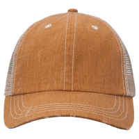 Valucap Contrast Stitch Cap, Golden Brown / Khaki, Front view
