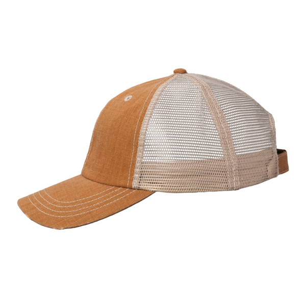 Valucap Contrast Stitch Cap, Golden Brown / Khaki, Left Side view