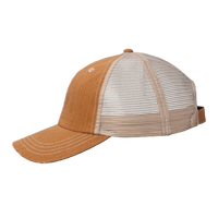 Valucap Contrast Stitch Cap, Golden Brown / Khaki, Left Side view