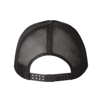 Valucap Foam Mesh-Back Trucker Cap, Black / Black / Black, Back view
