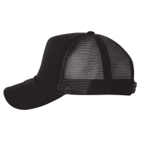 Valucap Foam Mesh-Back Trucker Cap, Black / Black / Black, Left Side view