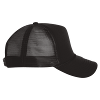 Valucap Foam Mesh-Back Trucker Cap, Black / Black / Black, Right Side view
