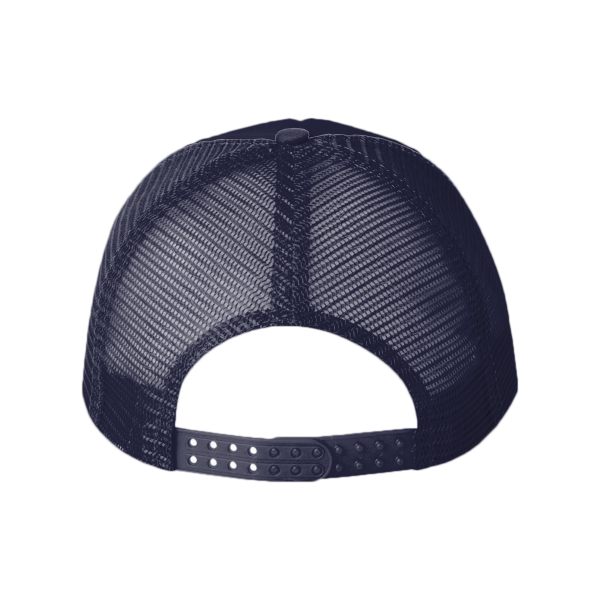 Valucap Foam Mesh-Back Trucker Cap, Navy / Navy / Navy, Back view
