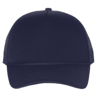 Valucap Foam Mesh-Back Trucker Cap, Navy / Navy / Navy, Front view