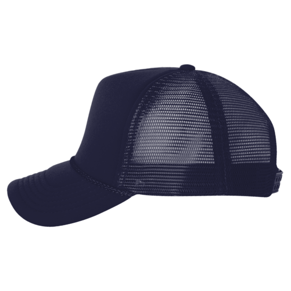 Valucap Foam Mesh-Back Trucker Cap, Navy / Navy / Navy, Left Side view