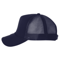 Valucap Foam Mesh-Back Trucker Cap, Navy / Navy / Navy, Left Side view