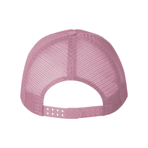 Valucap Foam Mesh-Back Trucker Cap, Pink / Pink / Pink, Back view