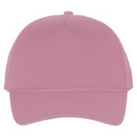 Valucap Foam Mesh-Back Trucker Cap, Pink / Pink / Pink, Front view