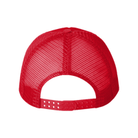 Valucap Foam Mesh-Back Trucker Cap, Red / Red / Red, Back view