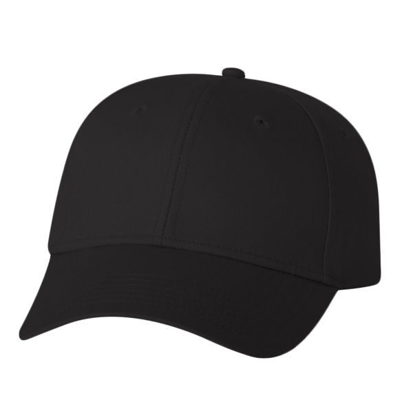 Valucap Lightweight Twill Cap, Black, Front view