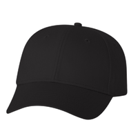 Valucap Lightweight Twill Cap, Black, Front view