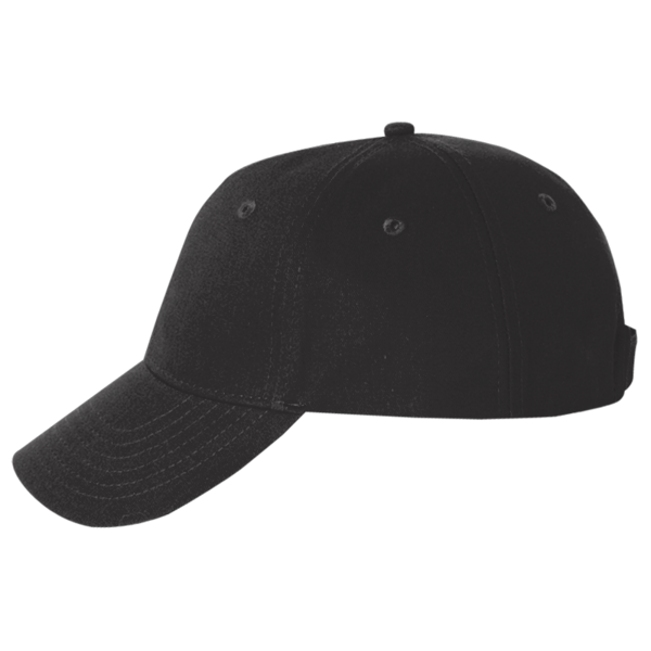 Valucap Lightweight Twill Cap, Black, Left Side view