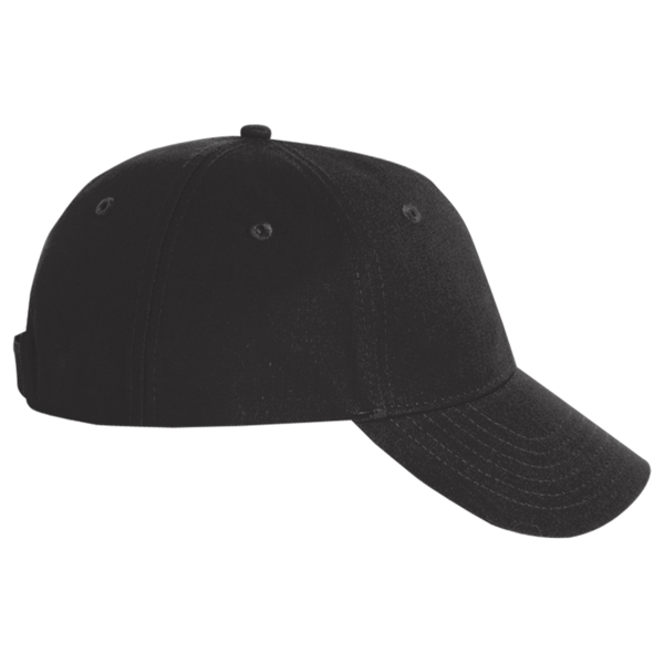 Valucap Lightweight Twill Cap, Black, Right Side view
