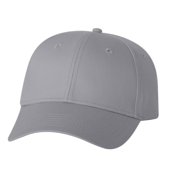 Valucap Lightweight Twill Cap, Grey, Front view