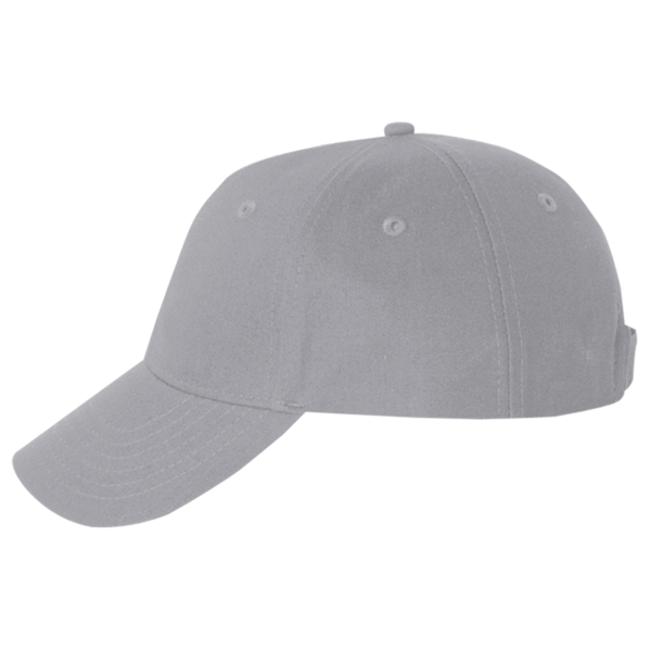 Valucap Lightweight Twill Cap, Grey, Left Side view
